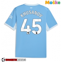 Moške Nogometnih dresov Manchester City Abdukodir Khusanov #45 Domači 2026-27 Kratki rokavi